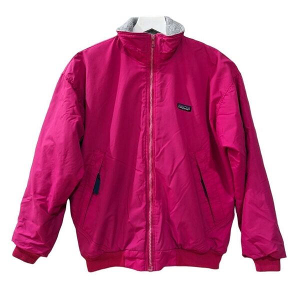 Vtg 90s Patagonia Fleece Lined Softshell Ski Jacket Made in Usa Hot Pink 10 S - Picture 2 of 8